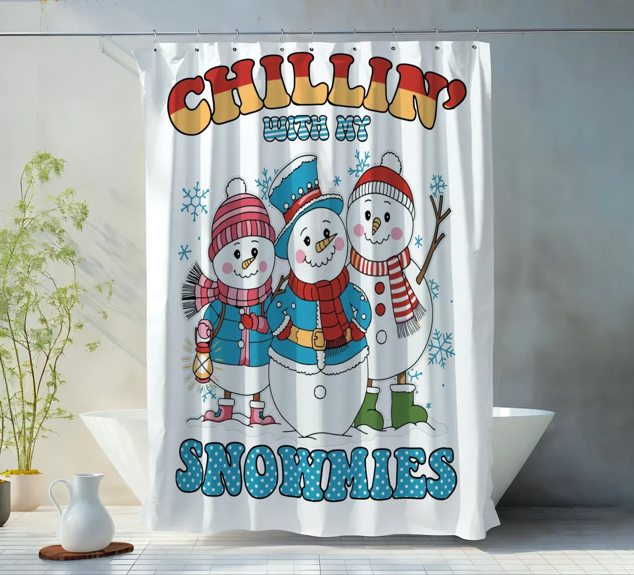 Chillin' with my Snowmies tenda da doccia da edsonramosart