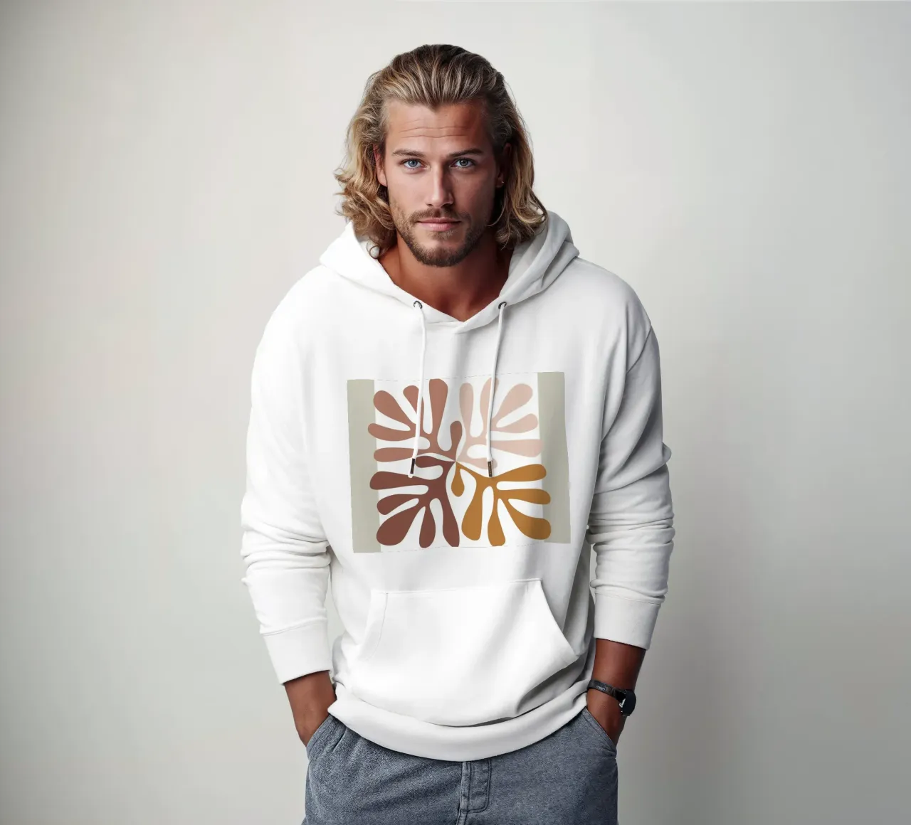 The Cut-Outs - Forme organiche e chic retrò felpa con cappuccio da Whole©