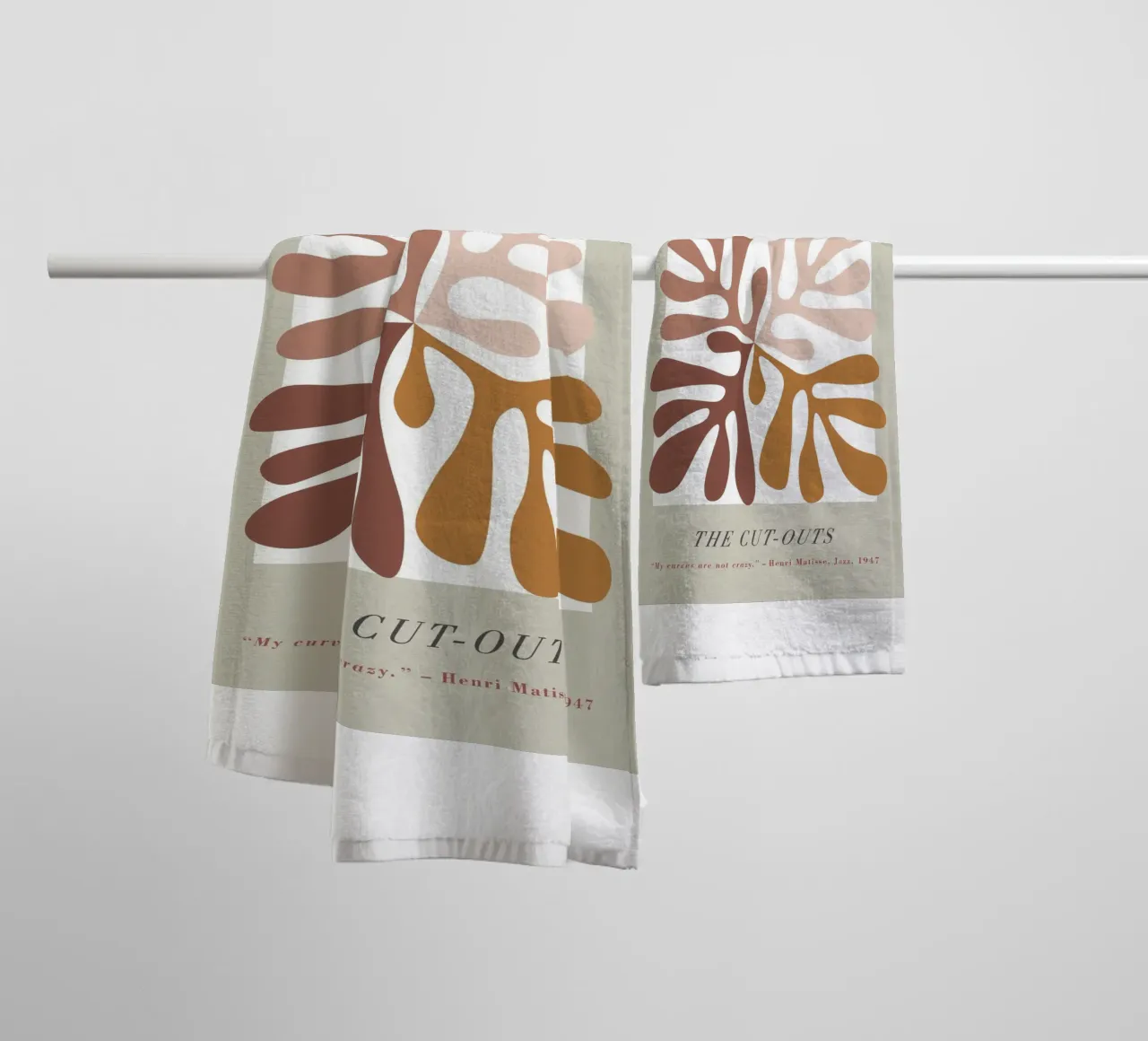 The Cut-Outs - Forme organiche e chic retrò asciugamano da bagno da Whole©