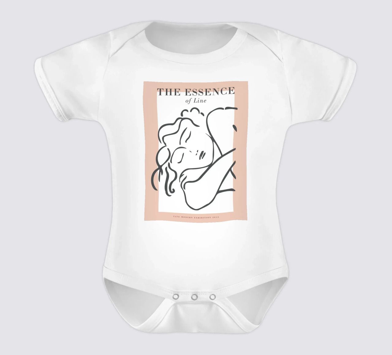 The Essence of Line – Anmut in minimalistischen Linien Kurzarm Babybody von Whole©