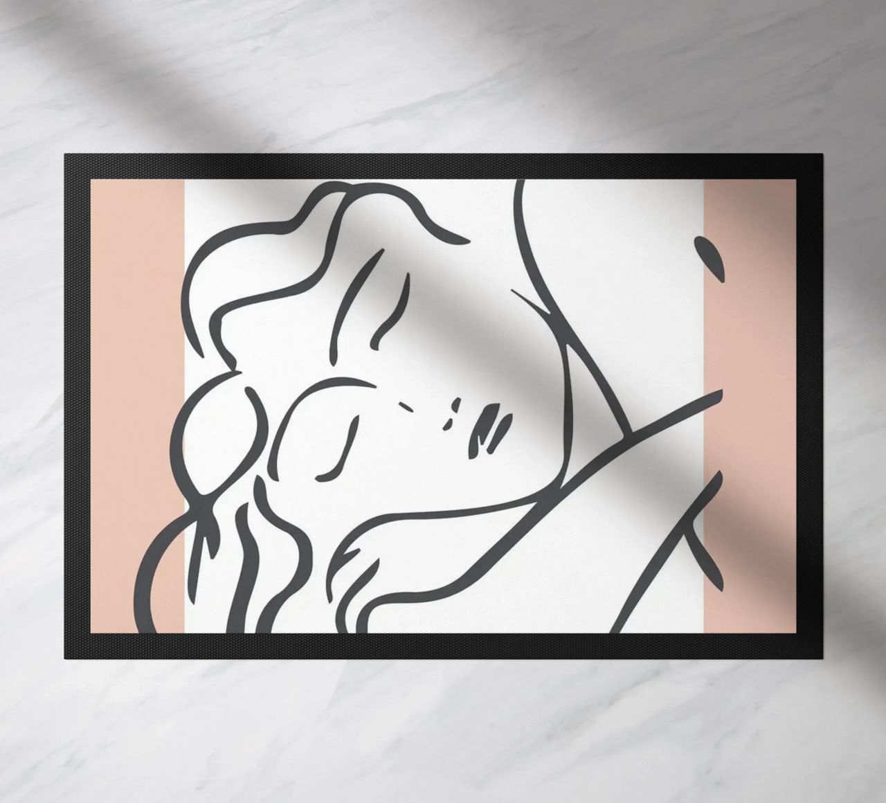 The Essence of Line – Anmut in minimalistischen Linien Fußmatte von Whole©