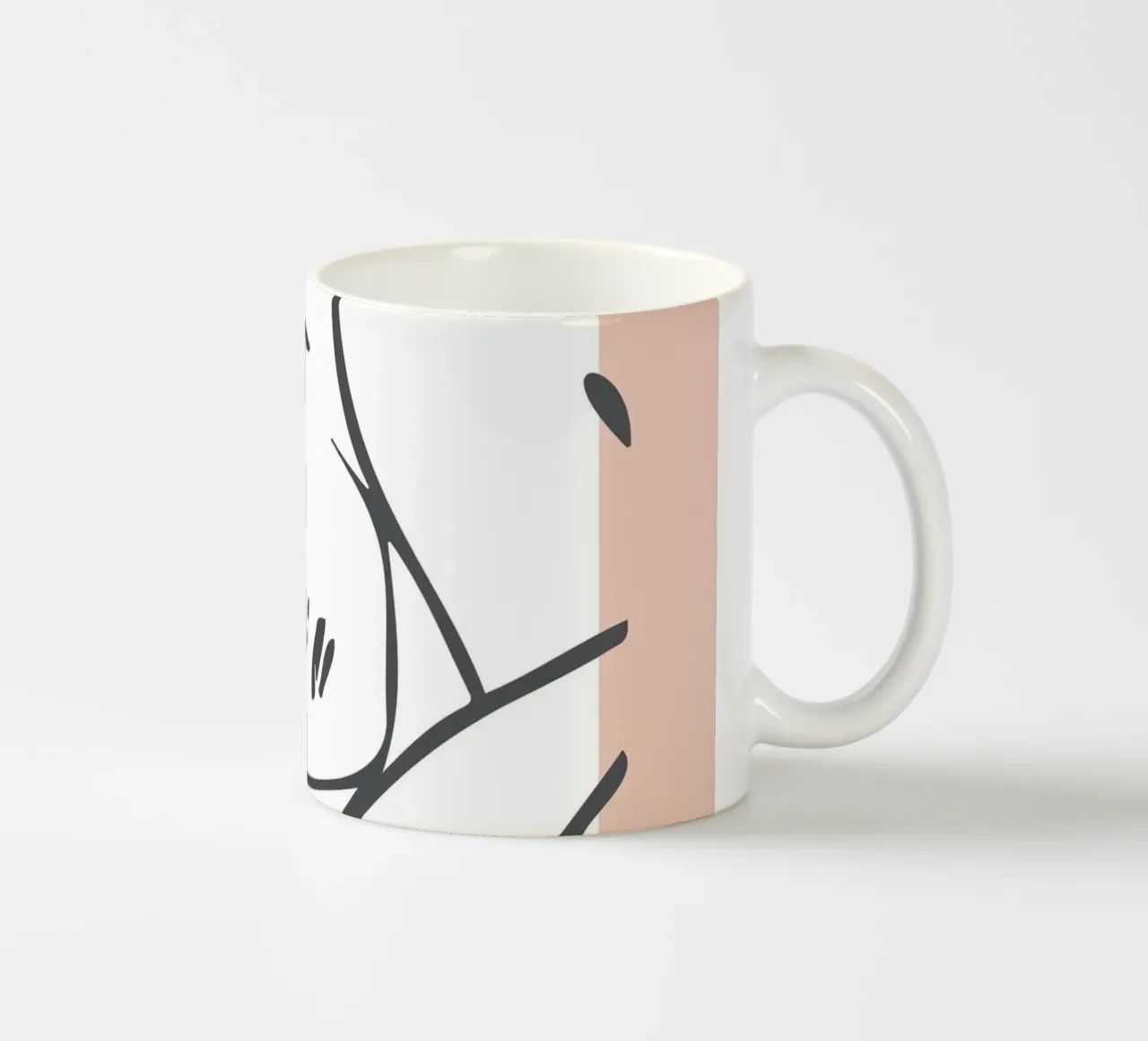 L'essenza della linea: la grazia delle linee minimaliste tazza in ceramica da Whole©