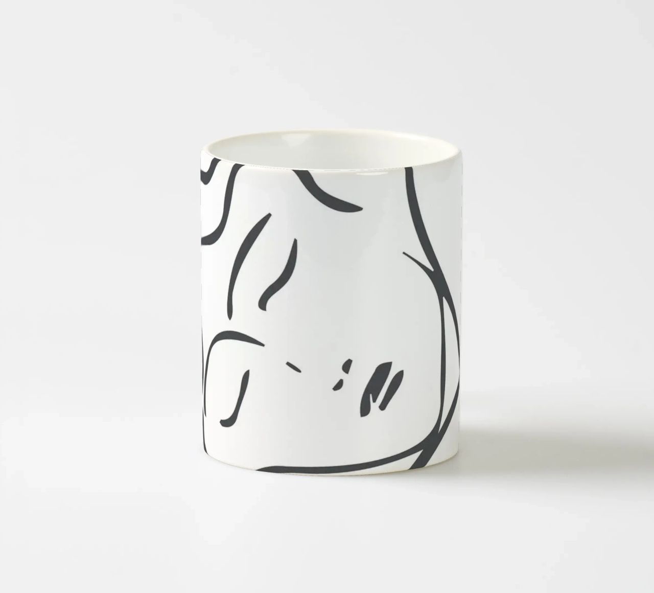 The Essence of Line – Anmut in minimalistischen Linien Keramik Tasse von Whole©