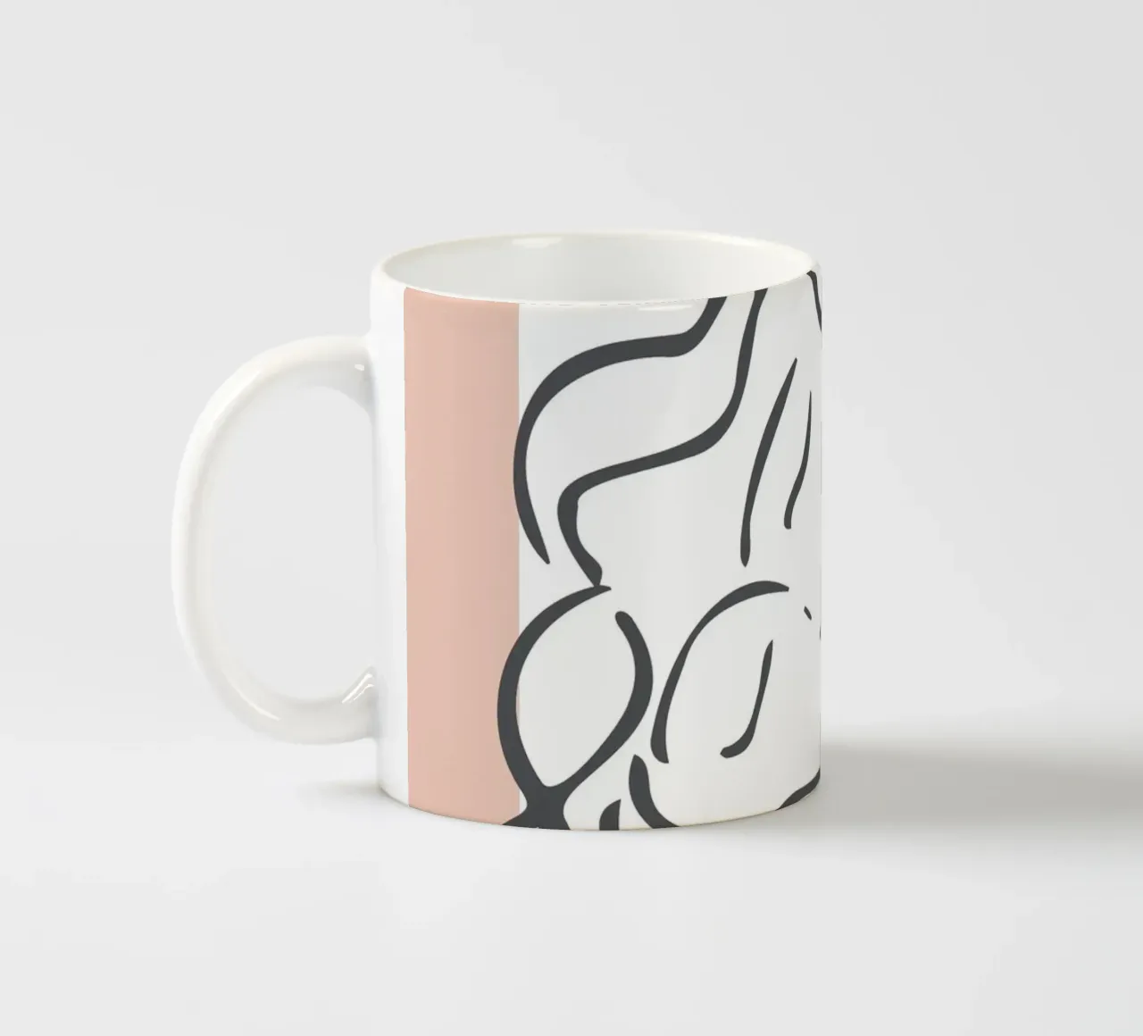 L'essenza della linea: la grazia delle linee minimaliste tazza in ceramica da Whole©