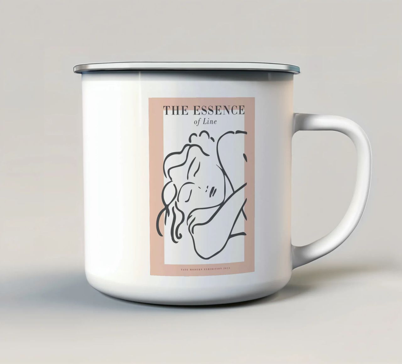 The Essence of Line – Anmut in minimalistischen Linien Emaille Tasse von Whole©