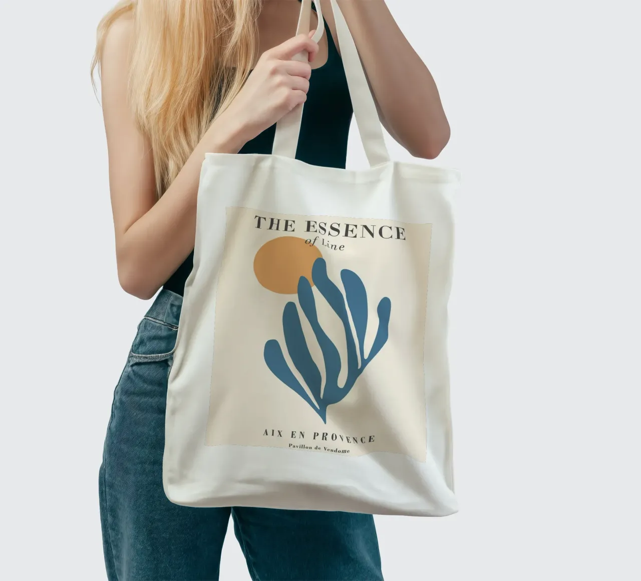 Essenza delle linee - Design astratto e moderno borsa in juta da Whole©