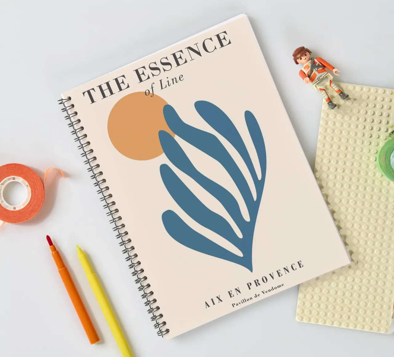 Essence of lines - Abstract, modern design spiral notebook by Whole©