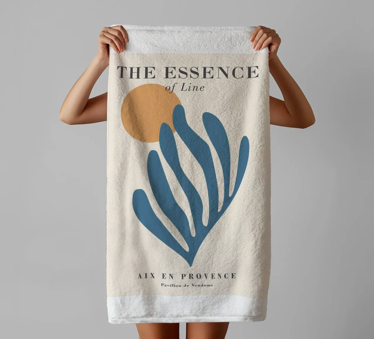 Essence of lines - Abstract, modern design towel by Whole©