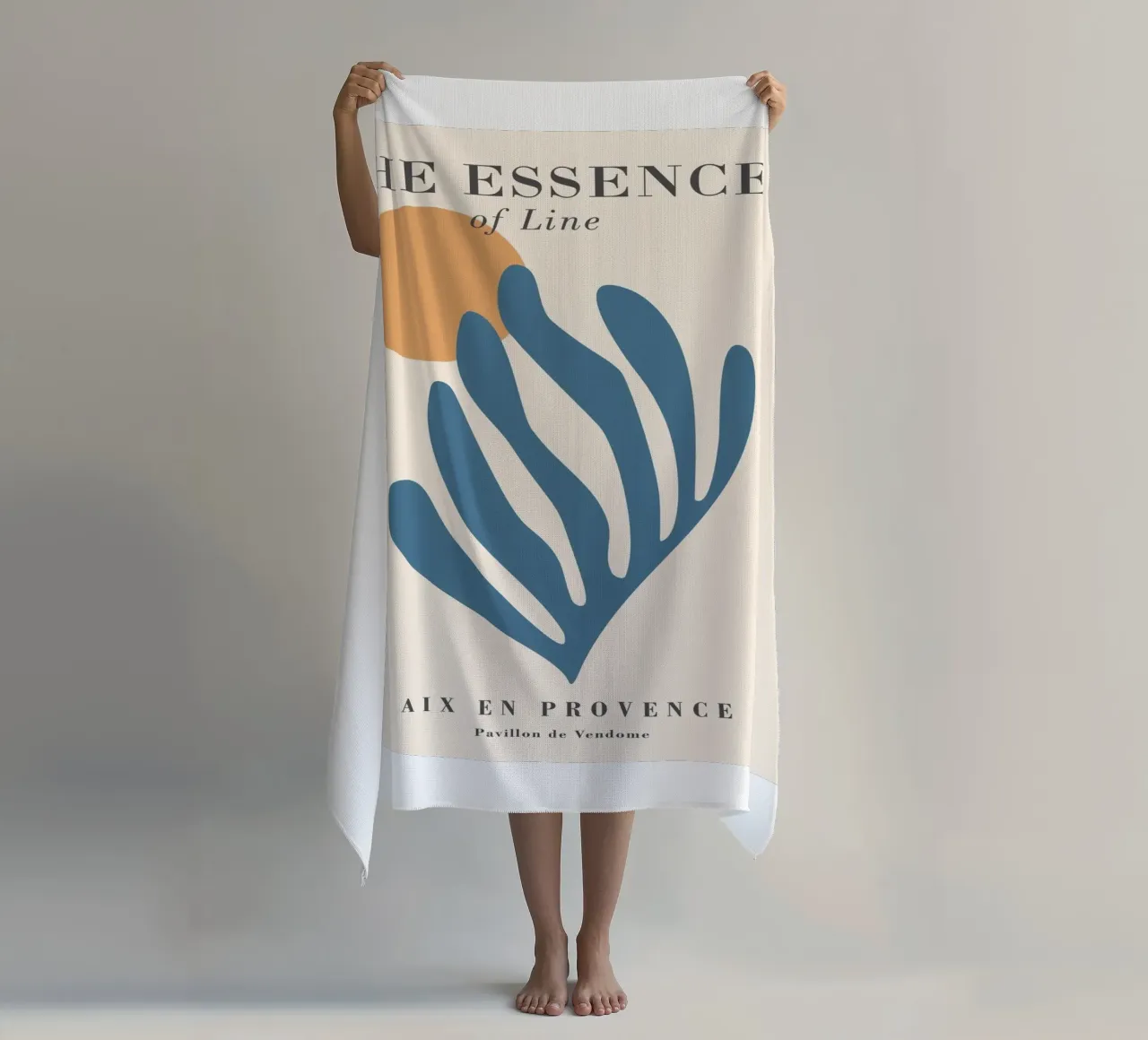 Essence of lines - Abstract, modern design beach towel by Whole©