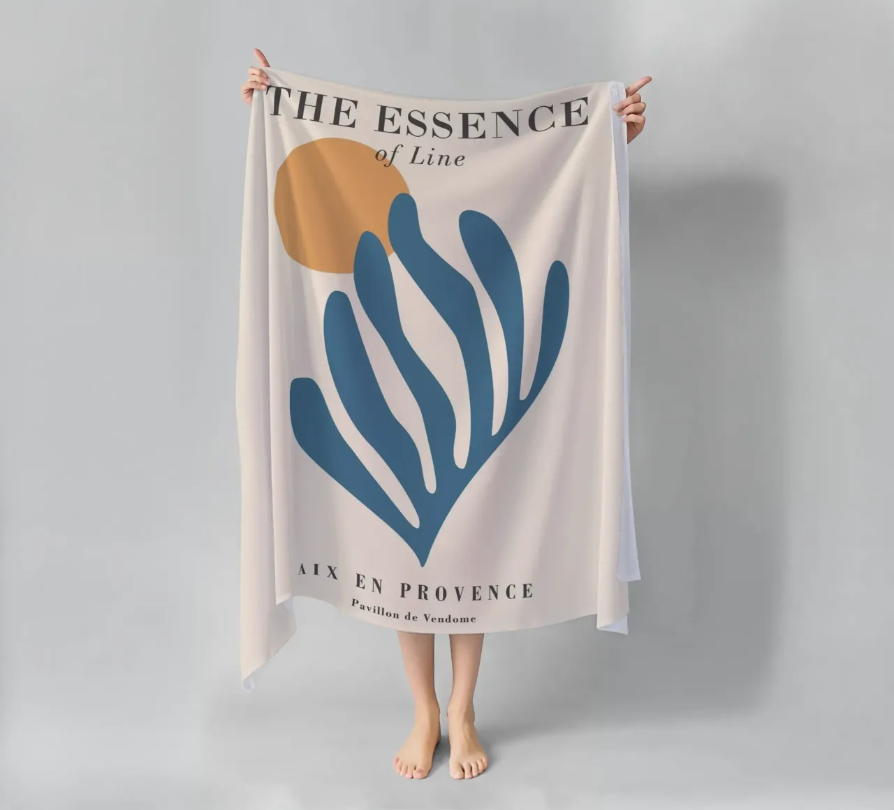 Essence of lines - Abstract, modern design beach towel by Whole©