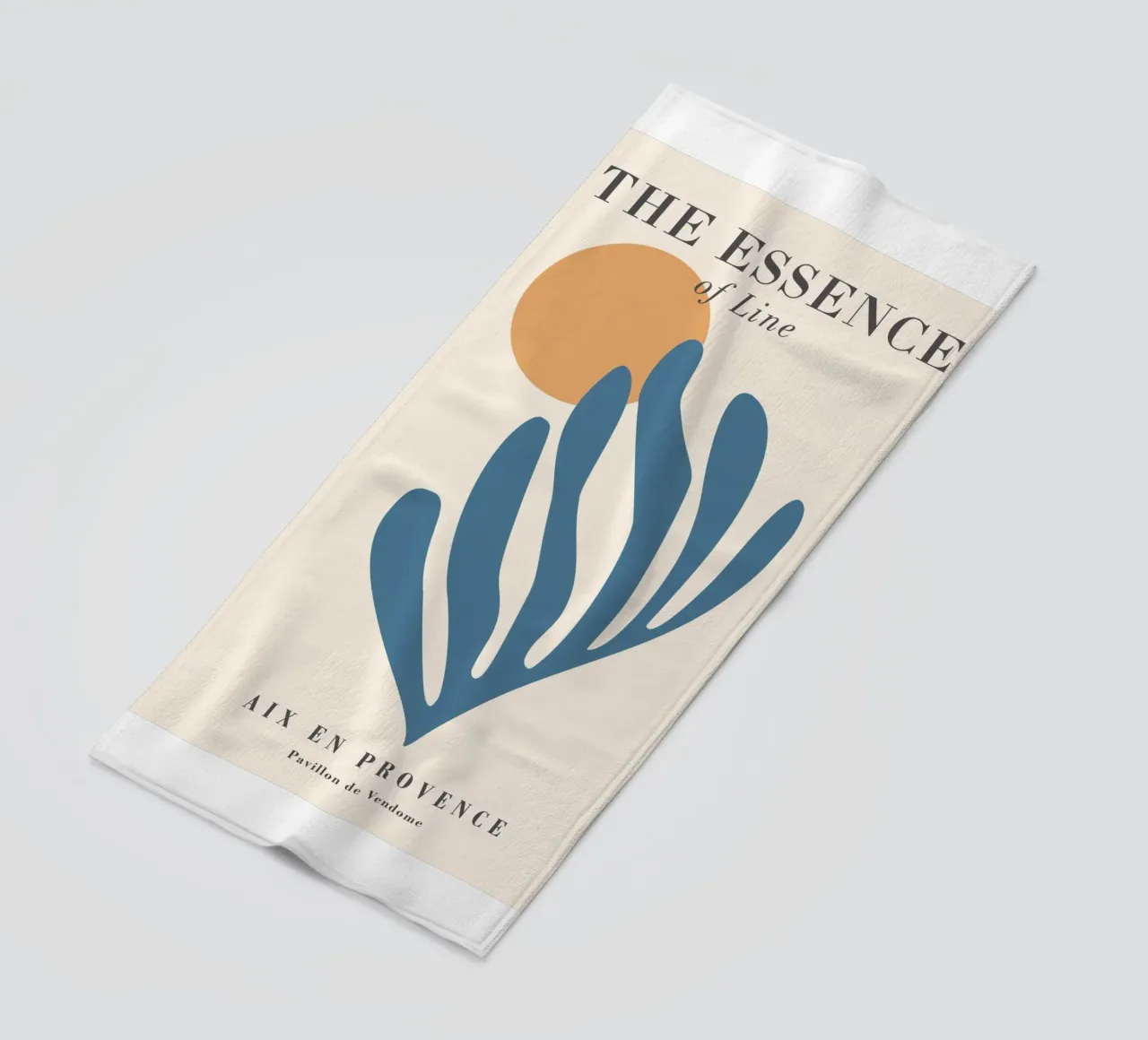 Essence of lines - Abstract, modern design beach towel by Whole©