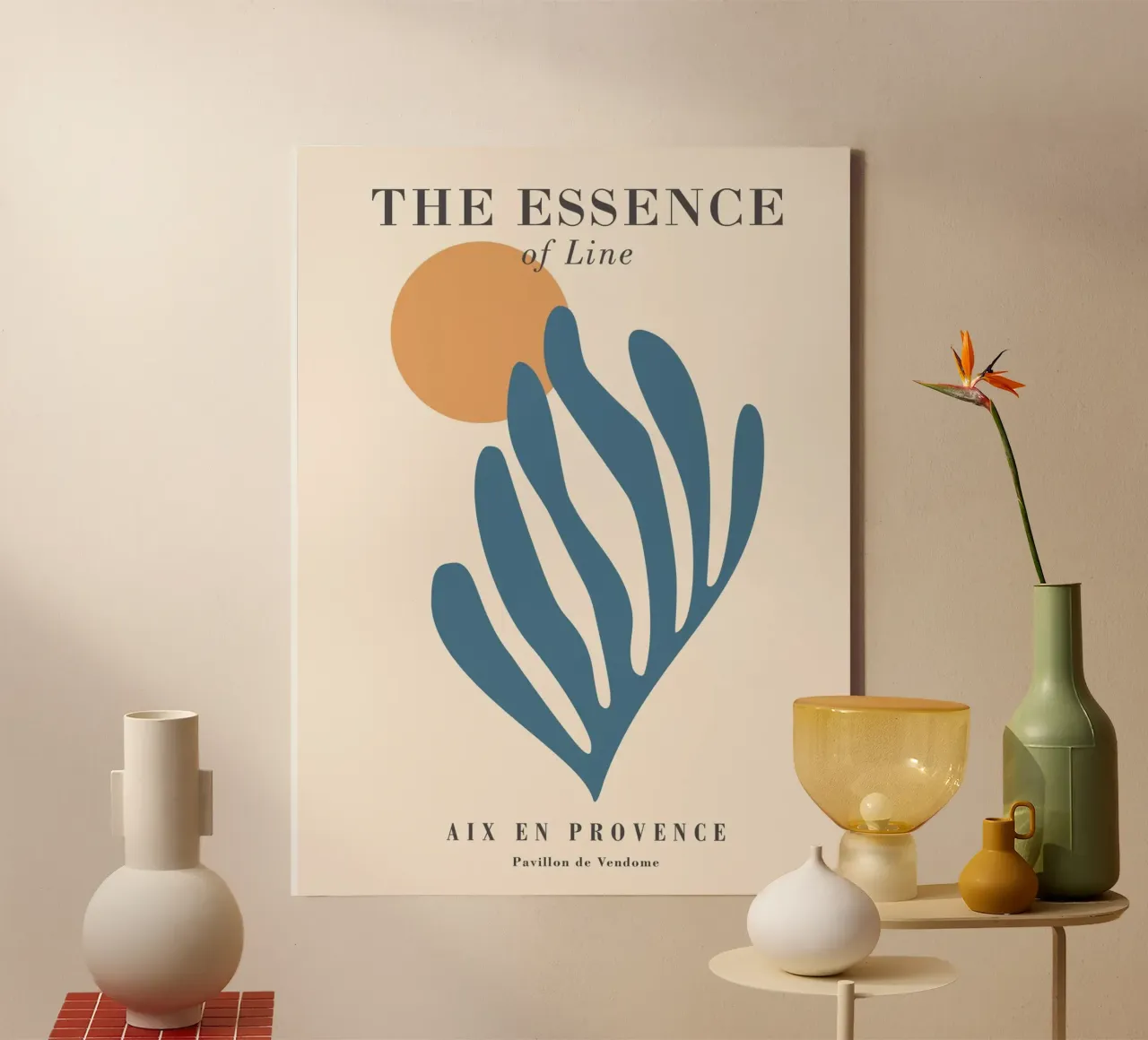 Essentie van lijnen - Abstract, modern ontwerp canvas van Whole©