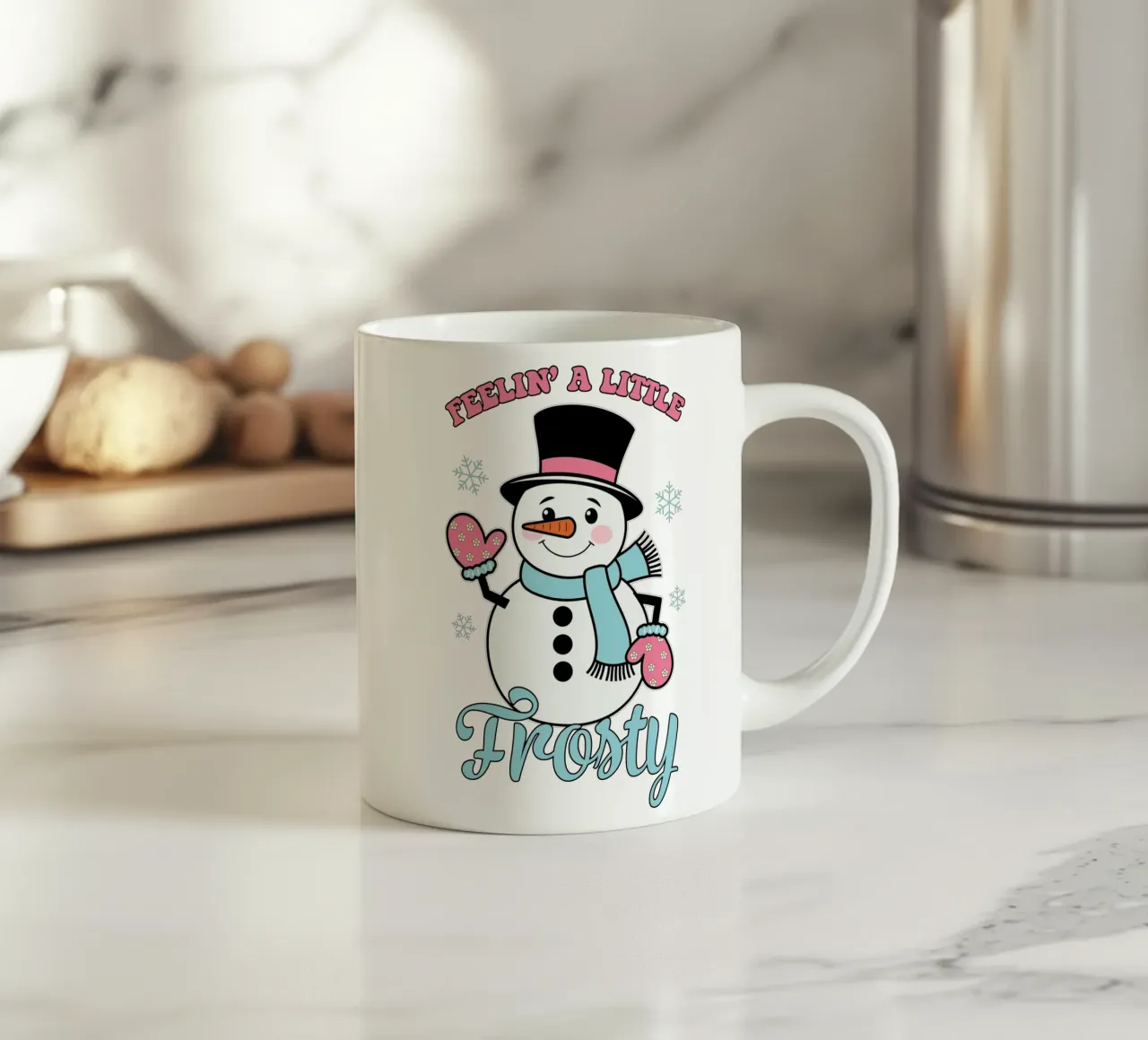 Feelin' a Little Frosty tazza in ceramica da edsonramosart