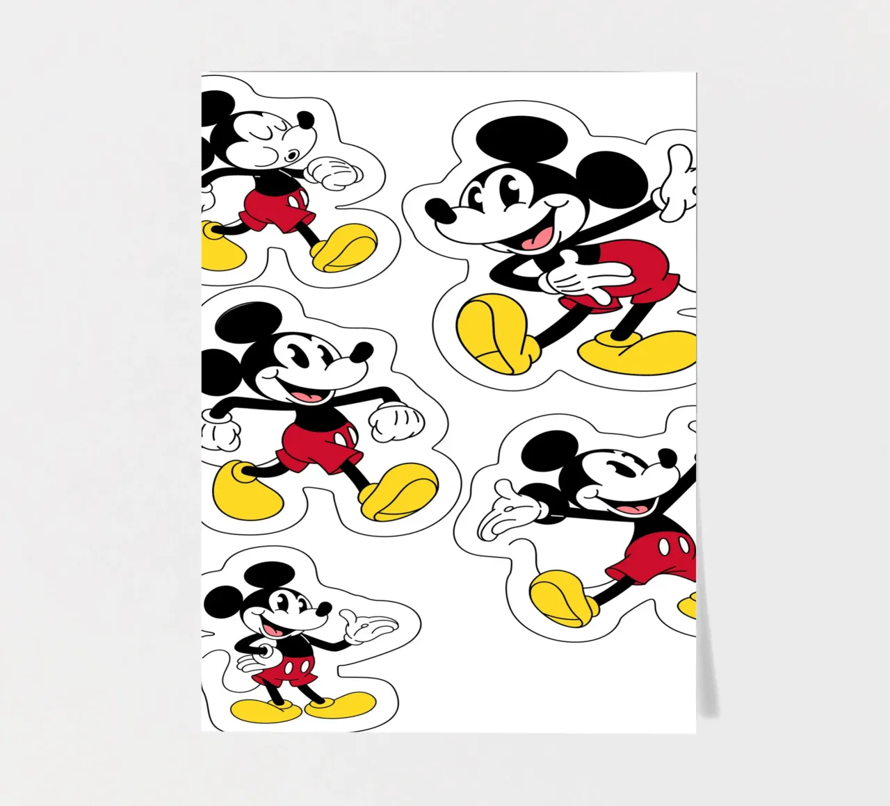 Happy Mickey planche autocollant de Mickey Mouse - Sticker Shop