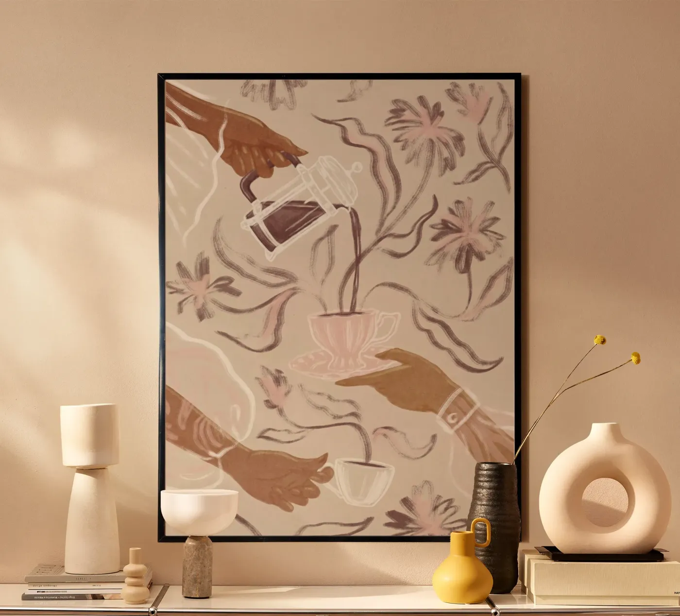 Kaffee-Abend Poster von Jaureguiprint