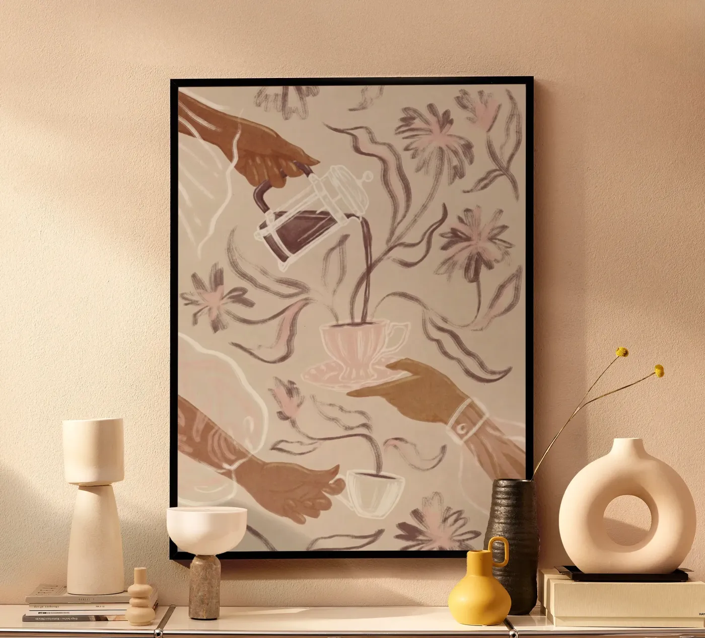 Kaffee-Abend Poster von Jaureguiprint