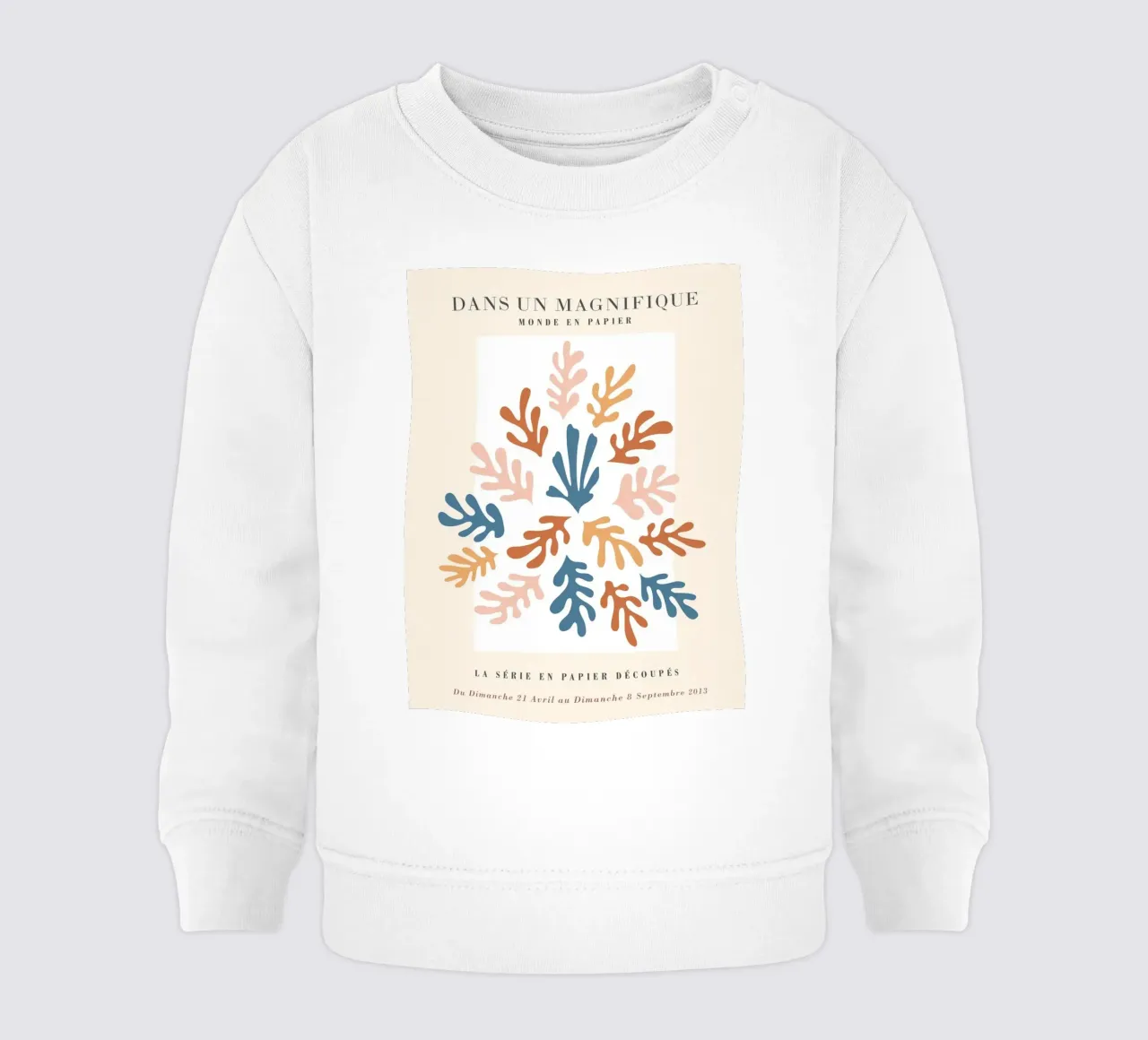Papierkunst motief - Kleurrijk abstract ontwerp baby sweatshirt van Whole©