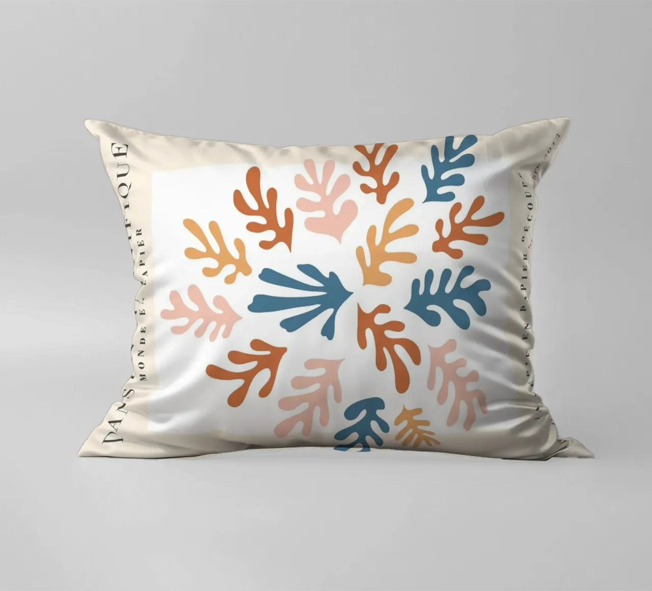 Paper art motif - Colourful abstract design decorative cushion by Whole©