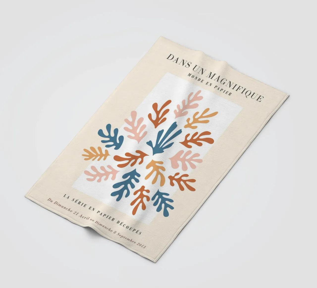 Paper art motif - Colourful abstract design fleece blanket by Whole©