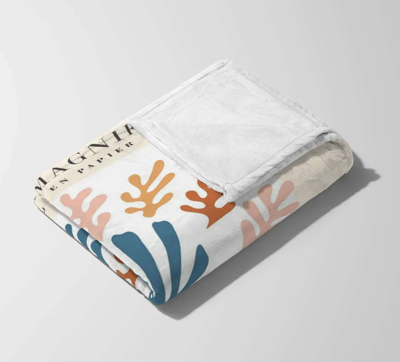 Paper art motif - Colourful abstract design fleece blanket by Whole©