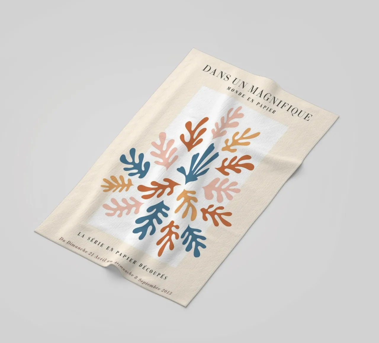 Paper art motif - Colourful abstract design beach towel by Whole©