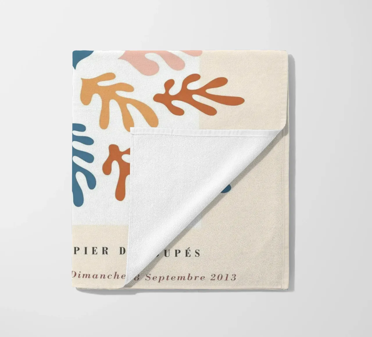 Paper art motif - Colourful abstract design beach towel by Whole©