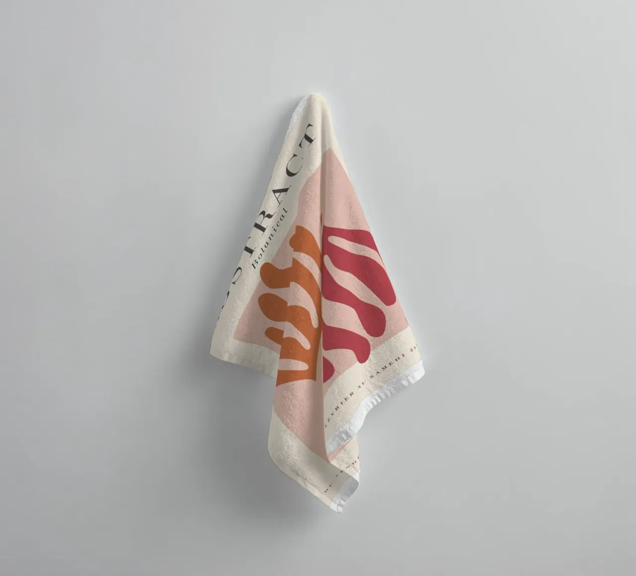 Botanical abstraction - Stylish colours and shapes towel by Whole©