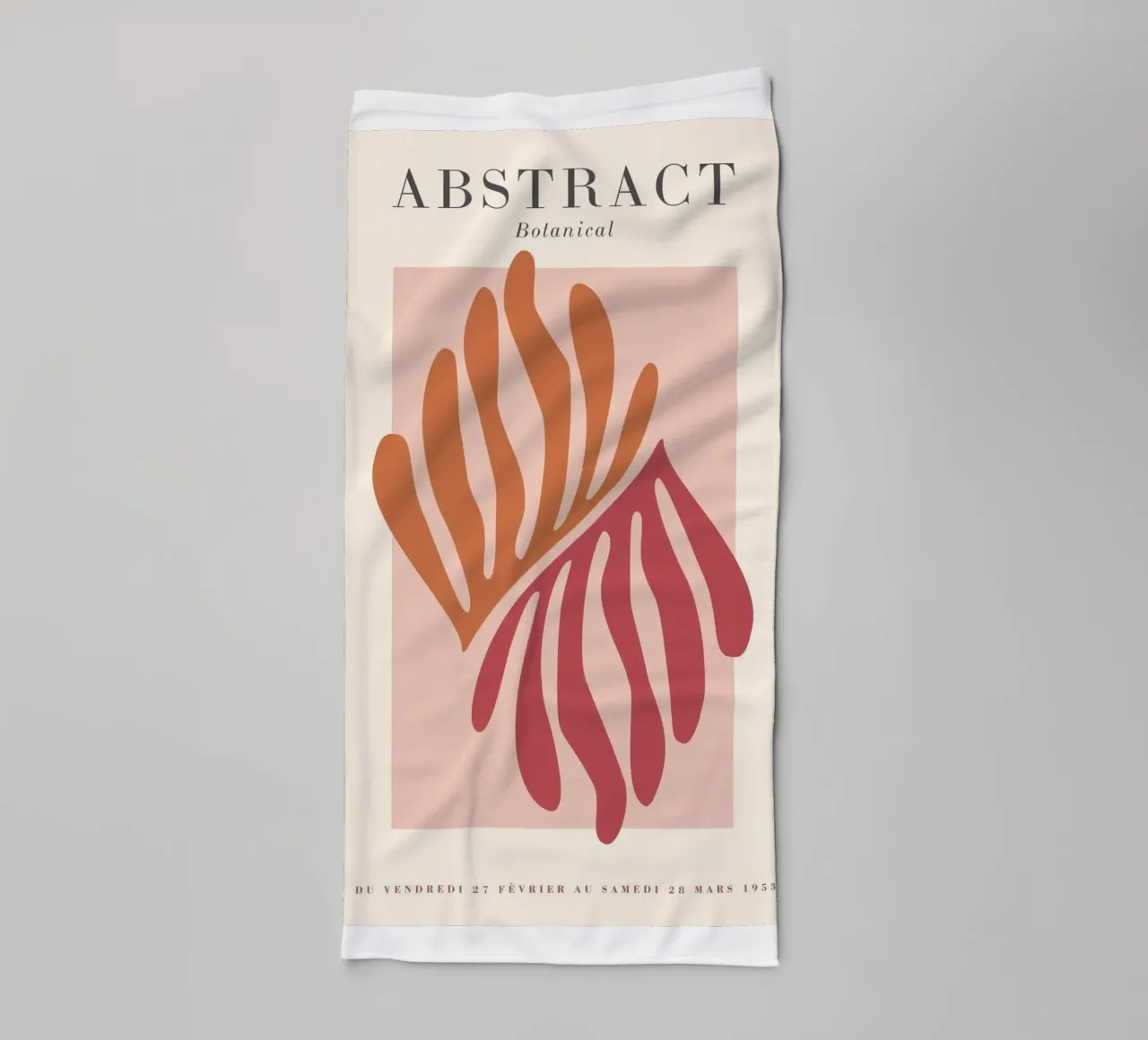 Botanical abstraction - Stylish colours and shapes towel by Whole©