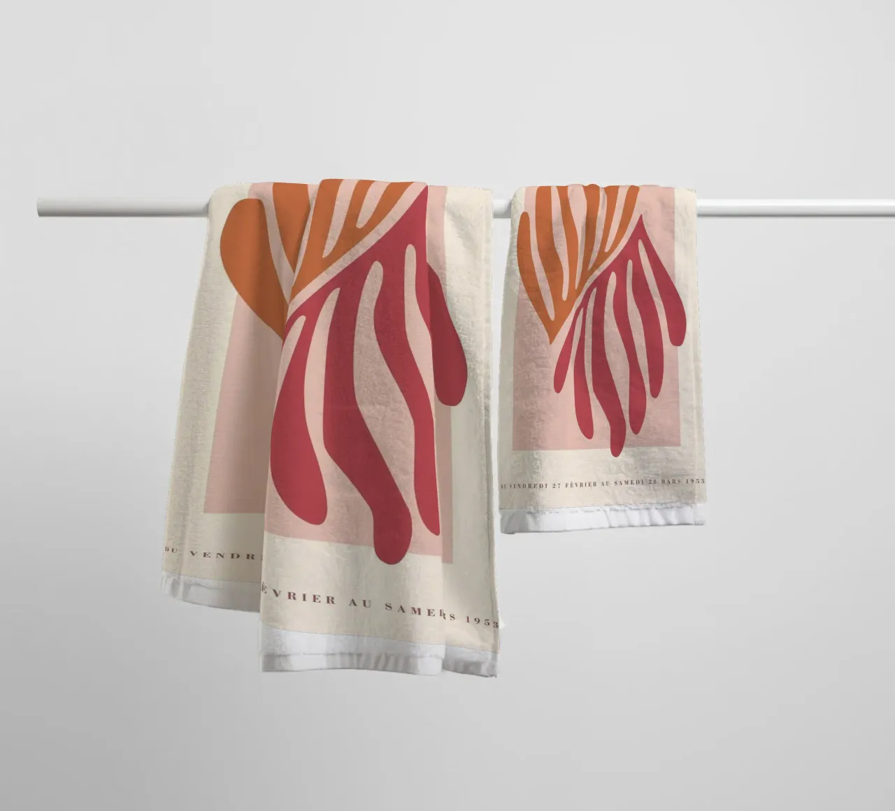 Botanical abstraction - Stylish colours and shapes towel by Whole©