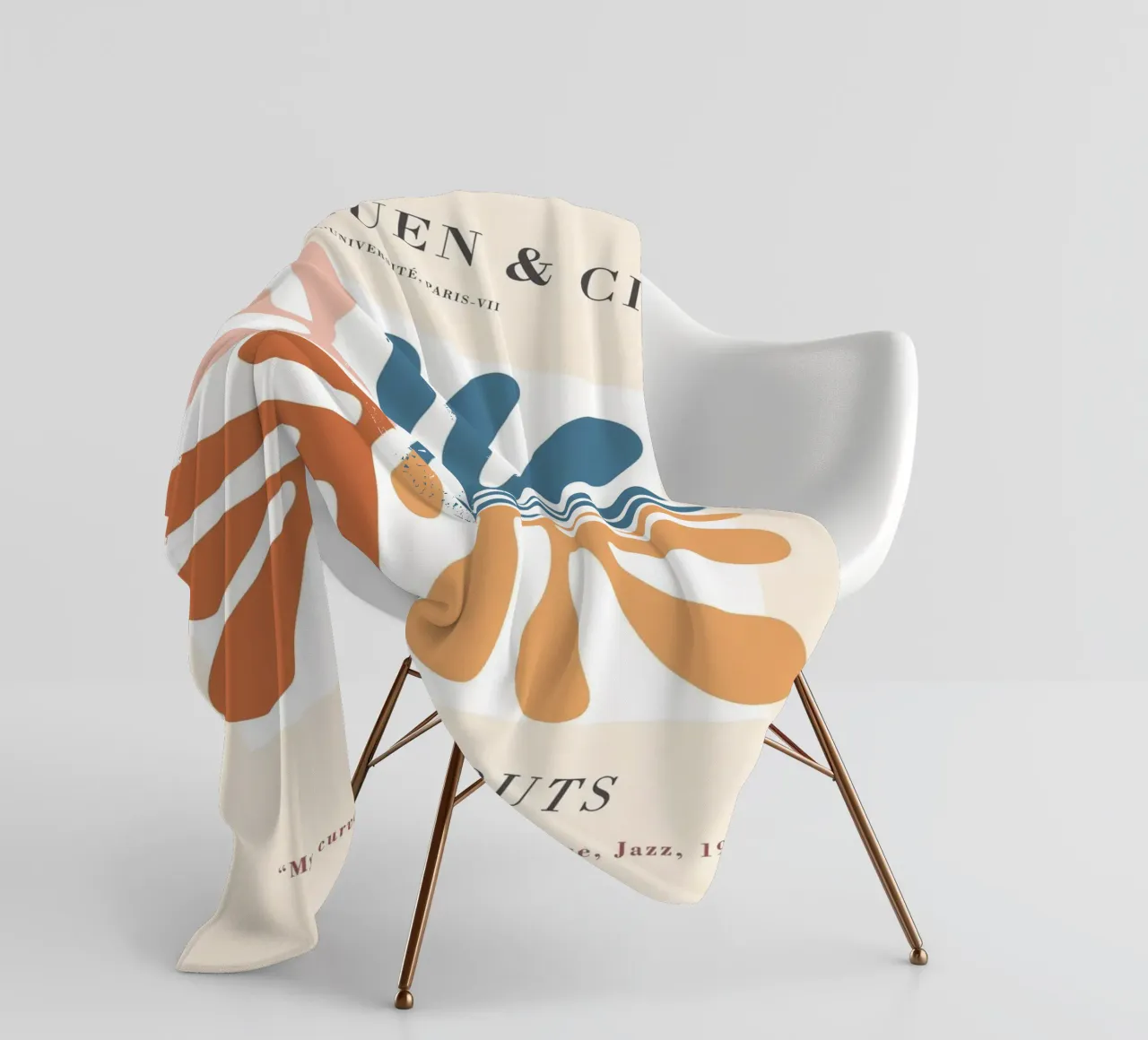 I ritagli - Design astratto e di ispirazione botanica coperta in pile da Whole©