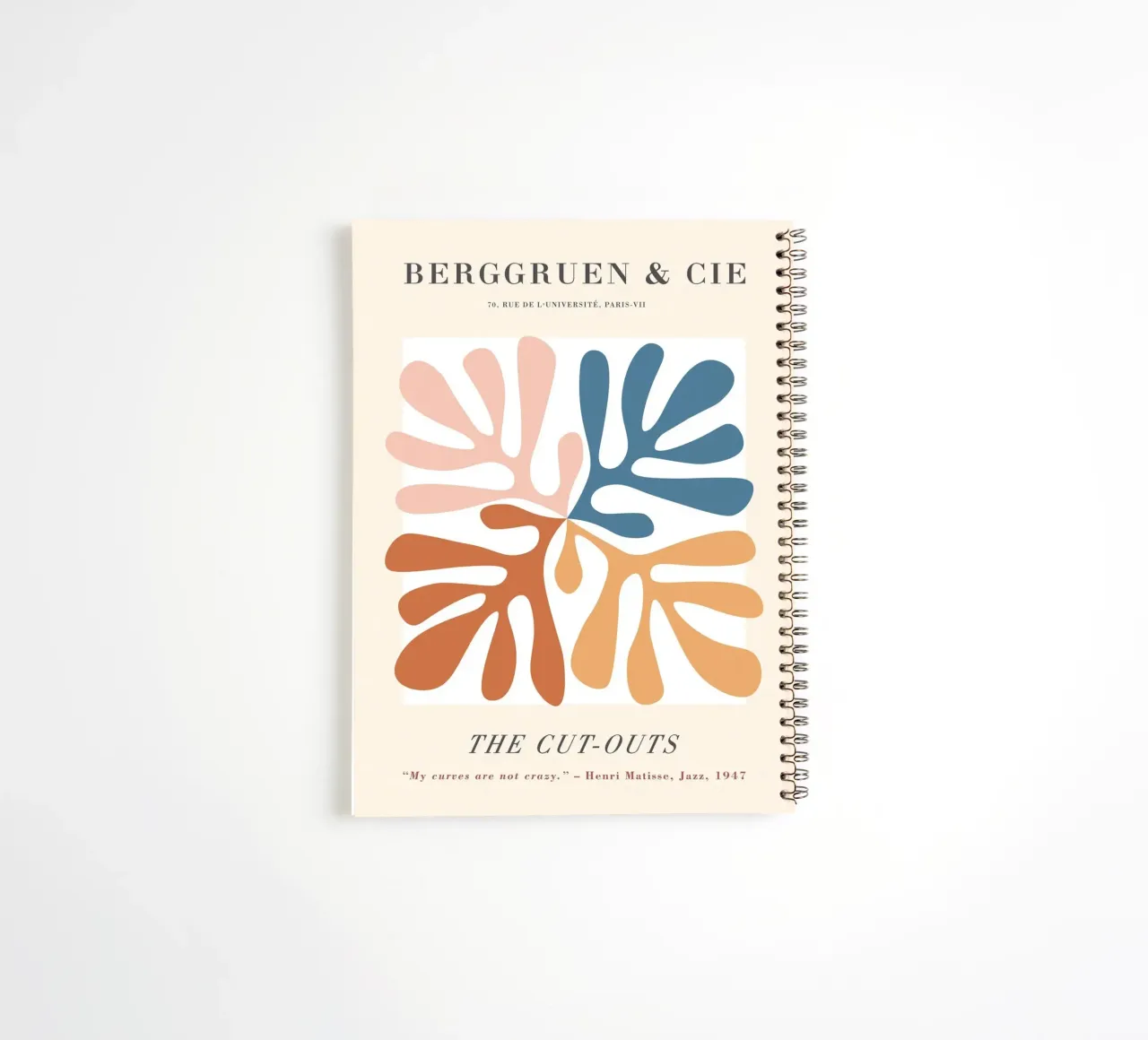 The Cut-Outs - Abstract, botanical-inspired design spiral notebook by Whole©