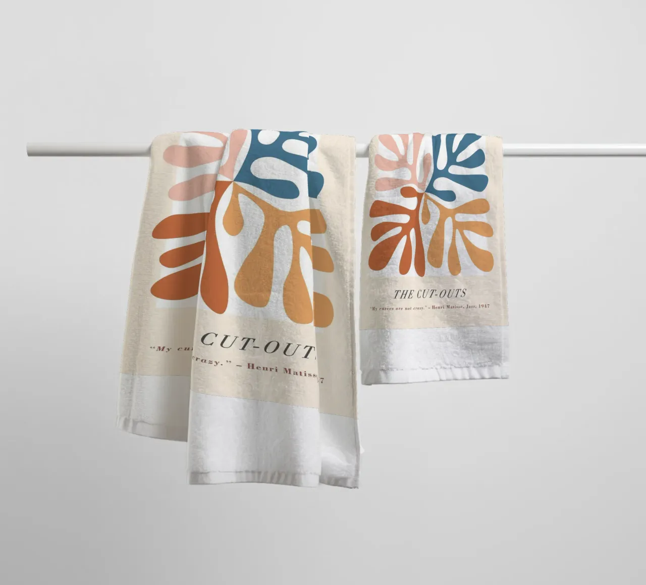 I ritagli - Design astratto e di ispirazione botanica asciugamano da bagno da Whole©