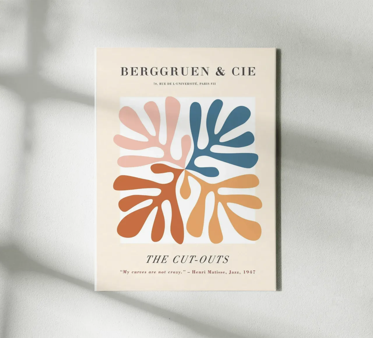 The Cut-Outs - Abstract, botanisch geïnspireerd ontwerp canvas van Whole©