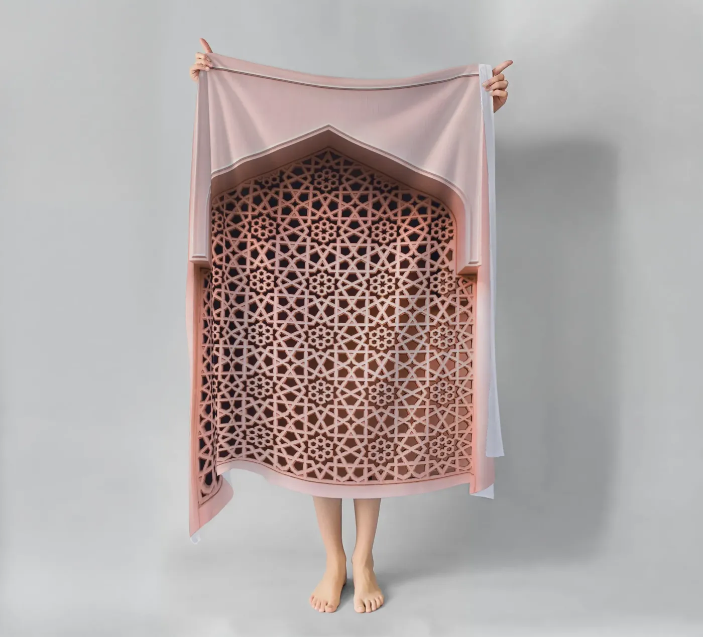 Oriental pattern - Geometric elegance beach towel by Whole©