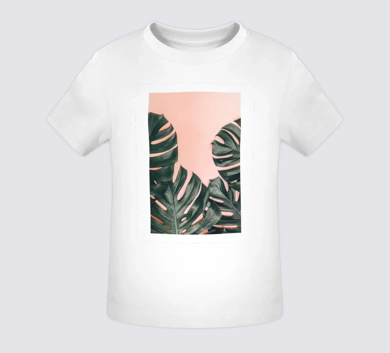 Foglie di Monstera - Design botanico minimalista maglietta neonato da Whole©