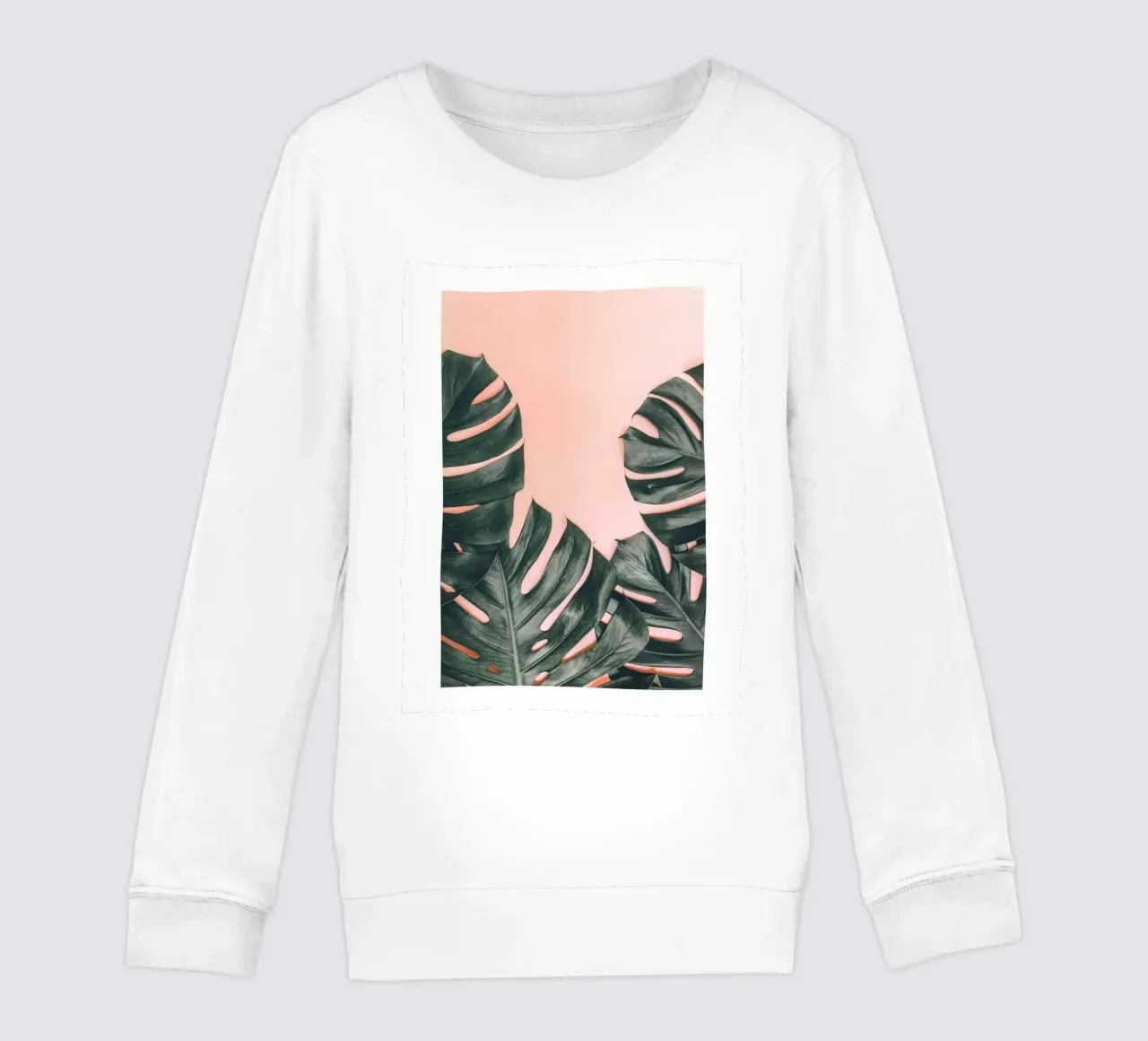 Foglie di Monstera - Design botanico minimalista felpa bambino da Whole©
