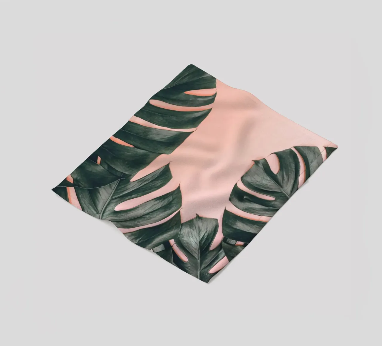 Foglie di Monstera - Design botanico minimalista coperta in pile da Whole©