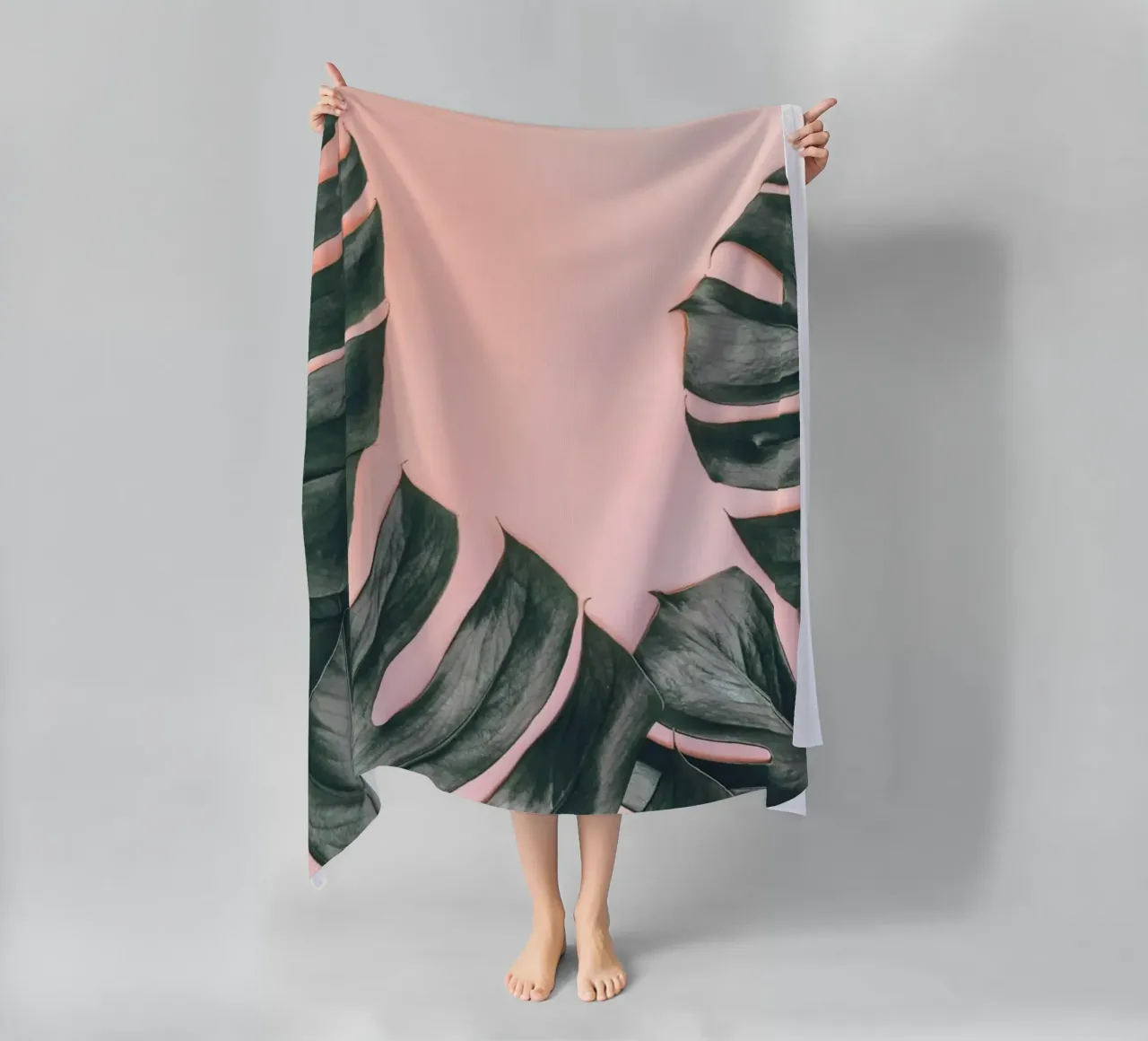 Foglie di Monstera - Design botanico minimalista telo mare da Whole©