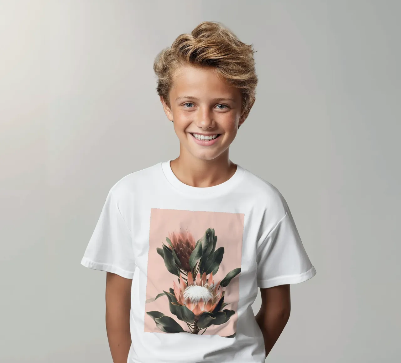 Fleurs de Protea - Design d'art photographique botanique t-shirt enfant de Whole©