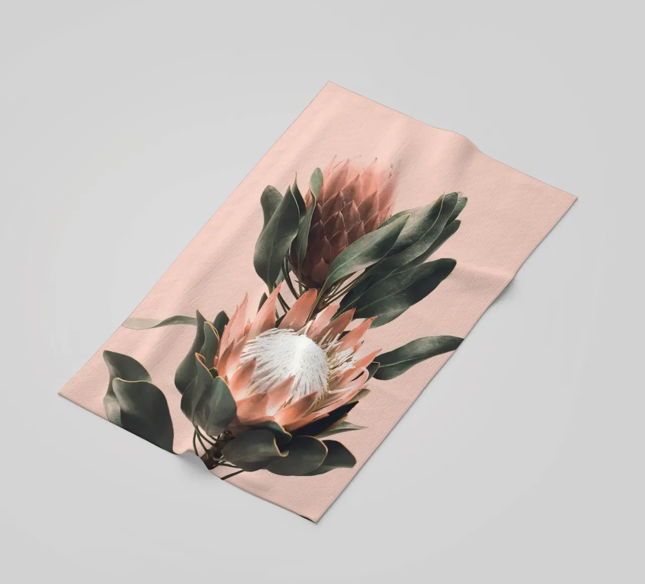 Fiori di protea - Foto design botanico telo mare da Whole©