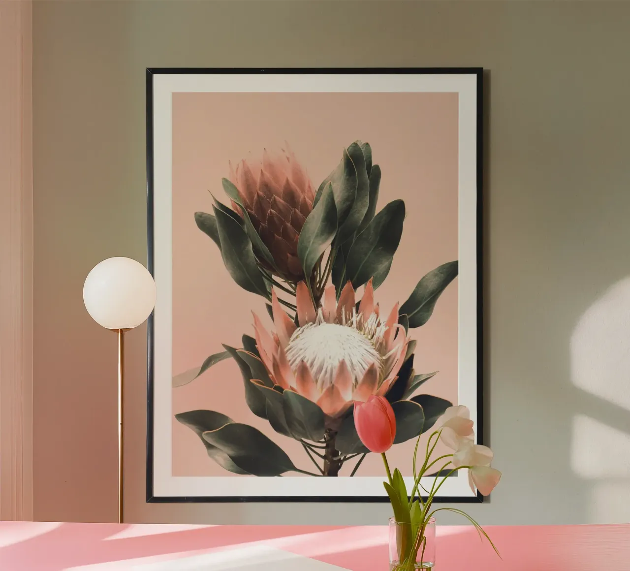 Protea flowers - Botanical photo art design hahnemühle by Whole©