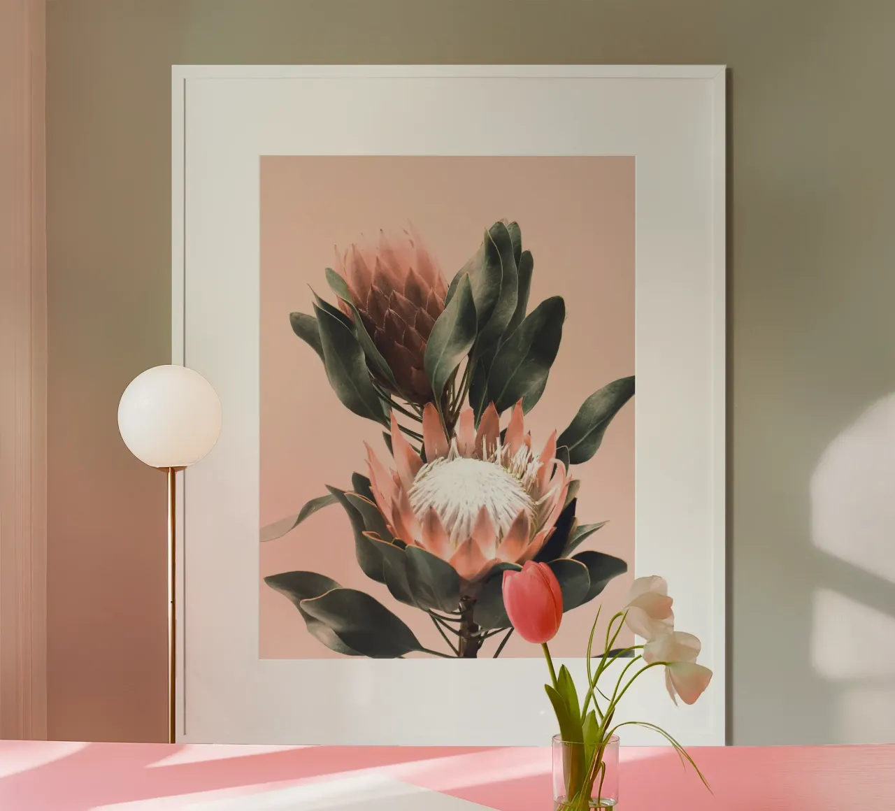 Protea flowers - Botanical photo art design hahnemühle by Whole©