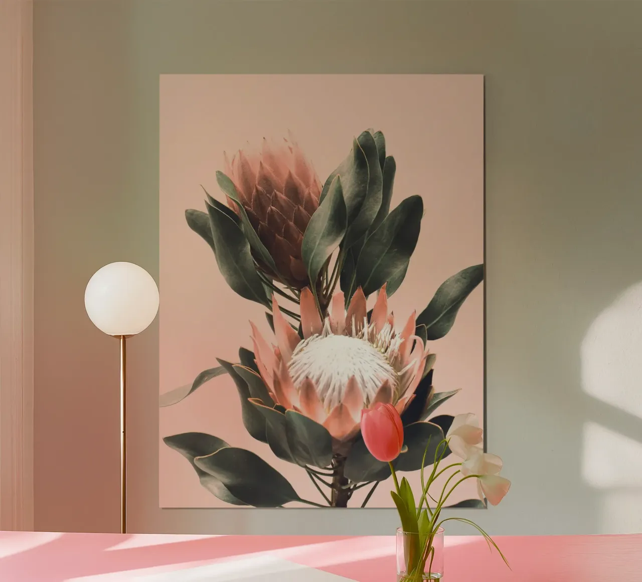 Protea flowers - Botanical photo art design hahnemühle by Whole©
