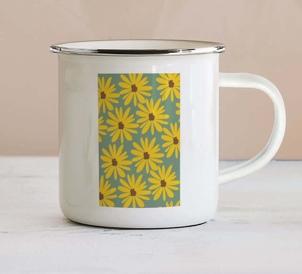 Sunflowers tazza in smalto da LisaArtes