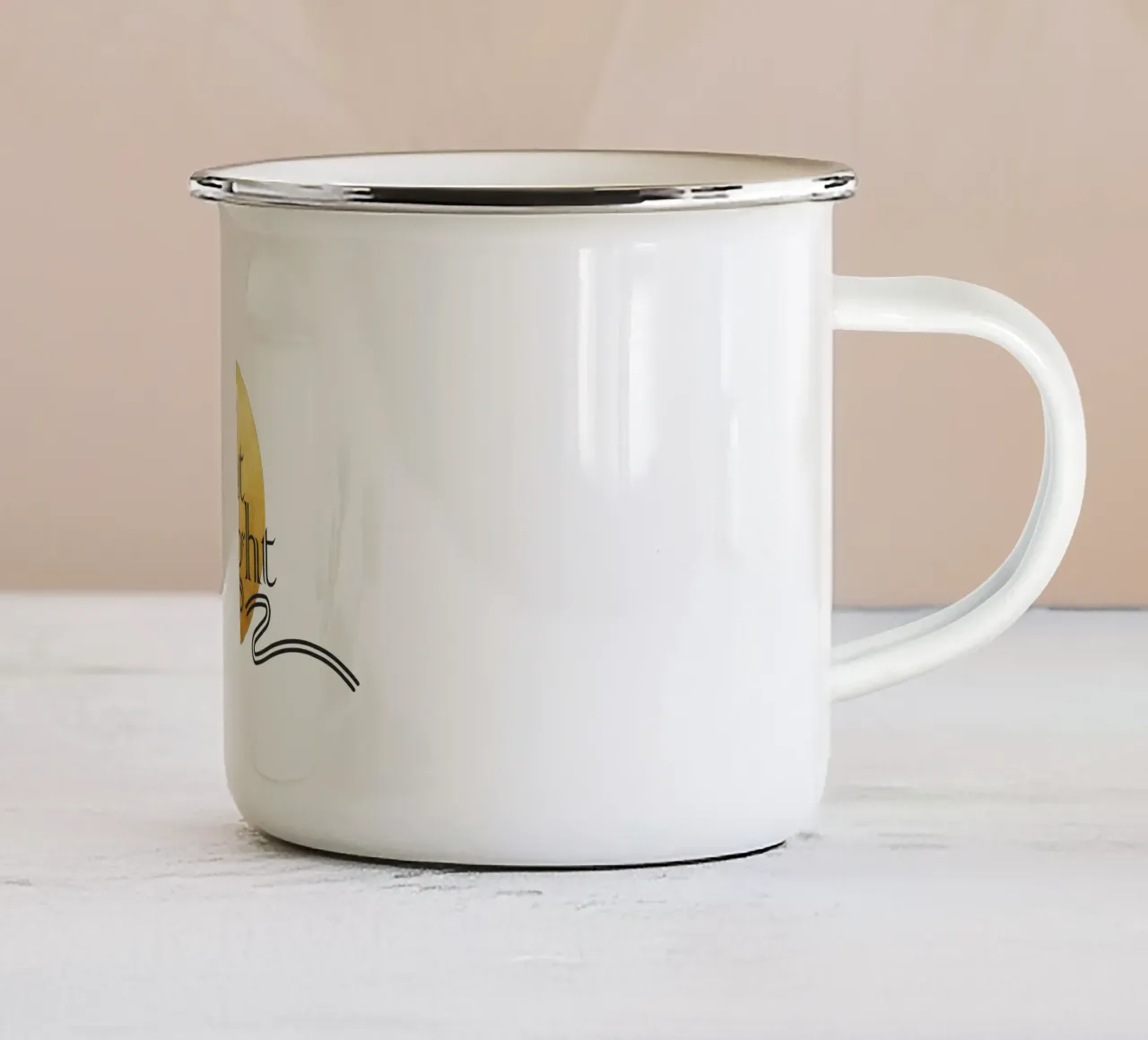 Notte silenziosa tazza in smalto da amini54