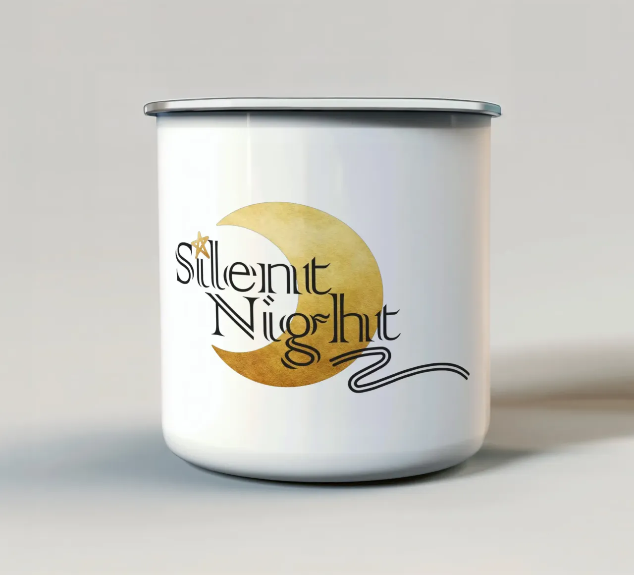 Notte silenziosa tazza in smalto da amini54