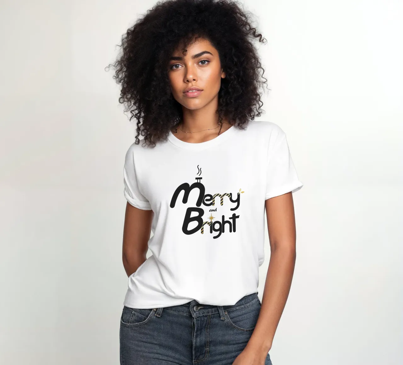 Allegro e luminoso t-shirt da donna da amini54