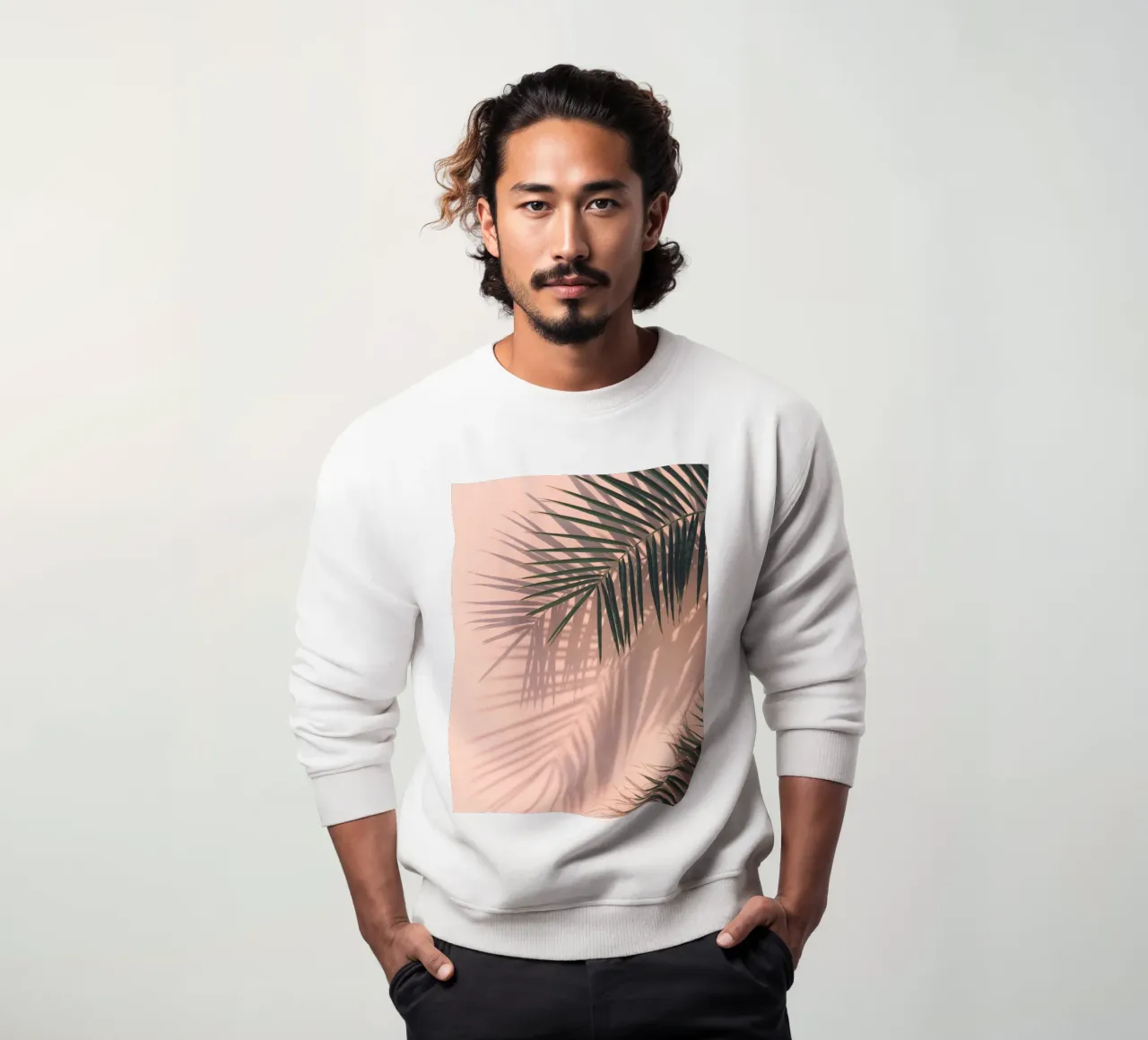 Palm Shadows - Design minimalista tropicale felpa da Whole©