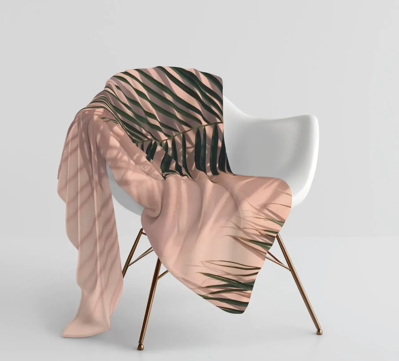 Palm Shadows - Design minimalista tropicale coperta in pile da Whole©