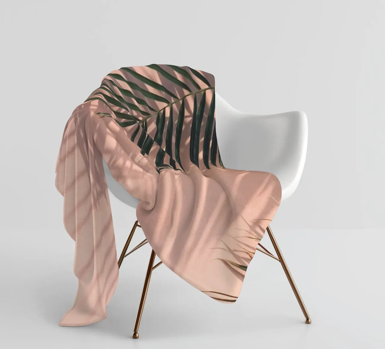 Palm Shadows - Design minimalista tropicale coperta in pile da Whole©